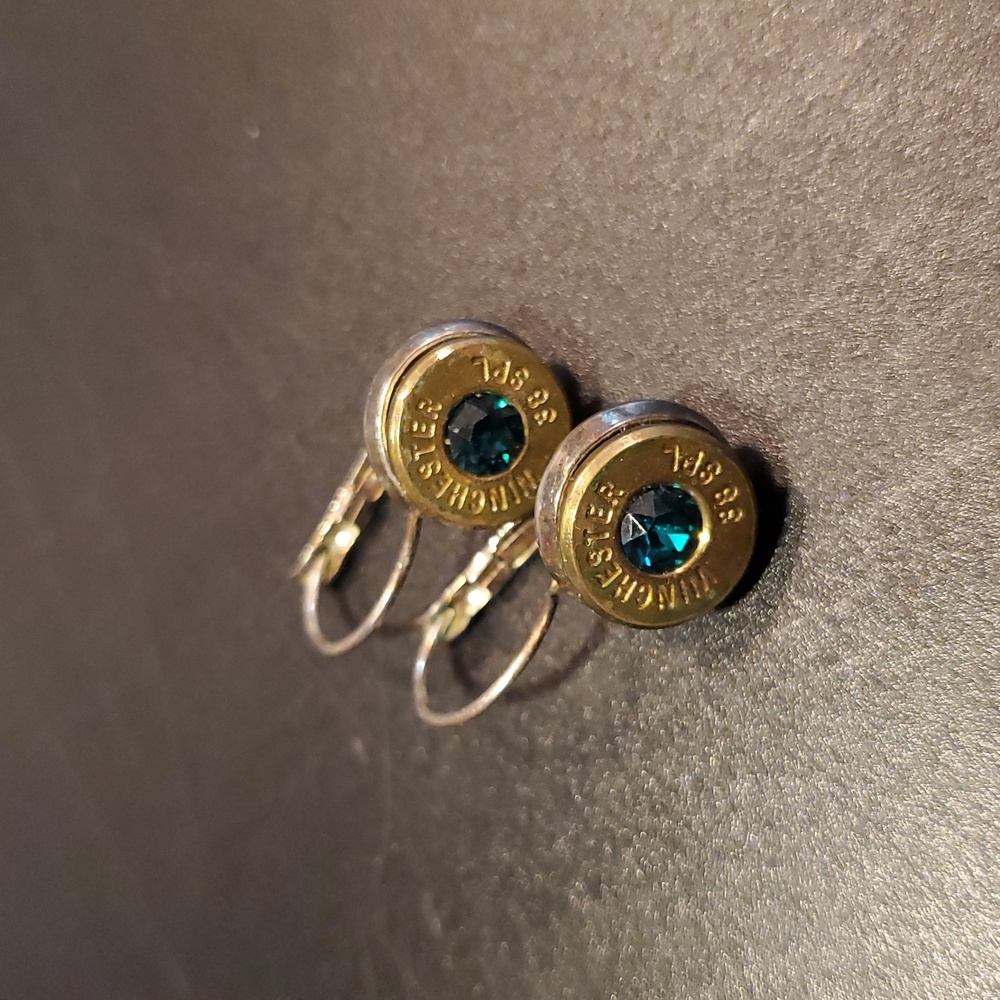 But 2 Pairs/Get 1 Free Taurus Birthstone Bullet Earrings Winchester Emerald